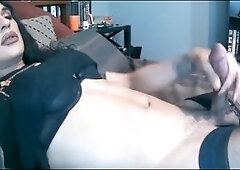 A slutty girl embraces her wild side in solo action