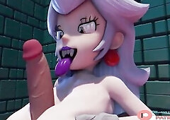 Futanari Princess Peach 60 FPS High Quality CG Animated 4K