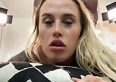 Blonde amateur girl flashes ass and fuck