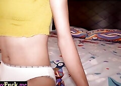 Fantastic Oriental ladyboy enjoyed unfathomable anal sex after excitement sexy booty toying in front of her white superlatively good ally Hawt curvy t