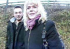 Blonde German Anna gets caught in a vintage oiled anal creampie scene