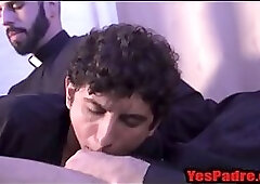 Boy sucks off two priest