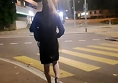 white net catsuit in public