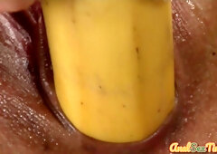 Naughty classy slut analtoying herself