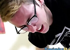 Cute tattooed emo twink Austin Hill gets anally pounded