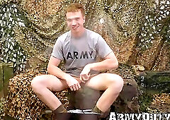Sexy Adrian Hart worships a thick military mans dick before intense flip fucking