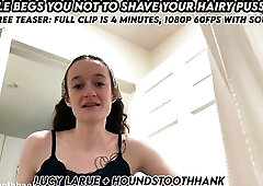 Pair Implores U Not To Shave Your Bushy Cunt POV
