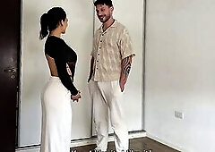 I arranged a visit to an apartment I was interested in buying, but one time I got there, my interest shifted! The saleswoman was breathtaking, and I c