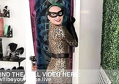 Trying On a Hot Catsuit My Neighbour Gave Me