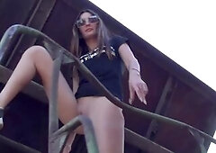 walks out of pants at the teach station