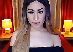 Seductive cam tranny likes to tease a lot