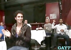 Stripper cummin on his face