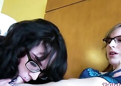 Spex tranny anally drilled after sucking