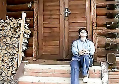 Amateur Russian older mother and male