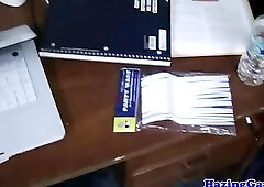 Amateur student hazed into frat with anal