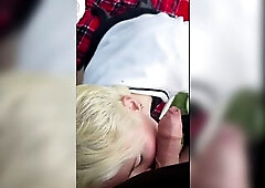 Oral-sex raw energy on outdoor picnic bench