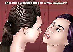 Vampire dominatrix commands submission with her heels and whip in a dark ritual of power