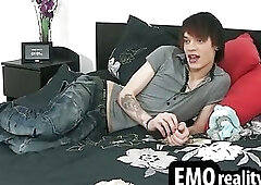 Sexy emo twink with make up