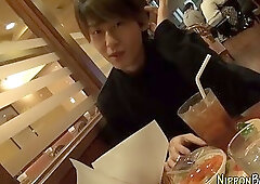 Masturbating asian jizzes