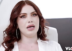 Redhead Apras Shy Constricted Cunt Welcomes Lewd Ramrod