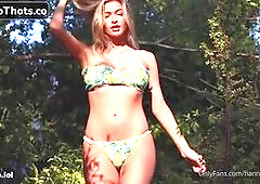 Hannah Palmer bikini and naked boobs