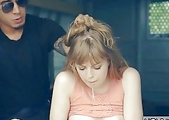 Sluty girl loves BDSM and sucking dick in a car