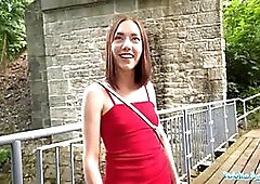 Public agent - skinny russian pounded in public in point of view