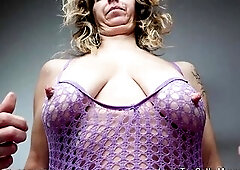 I tug and play with these hard teats of mine. They are SO hard and large! I show off my bazookas and teats off and on in this with a lot of soft dough