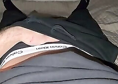 Hot Dominant Guy PhantomGentX Gay Solo Jerks Off in sweaty Underwear Post-Gym Before Shower