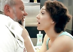 Large breasts teenie pervert screwing with German grandpapa