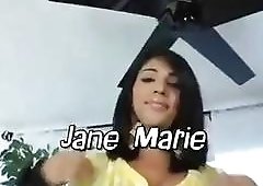 Obscene shemale gets her tits and cock sucked on hard