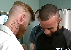 Gay bear licking asshole