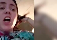 Nasty throat on this sexy wife wench