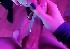friends cum on each other's big cocks pov
