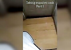 Wife in preview booth at adult book store