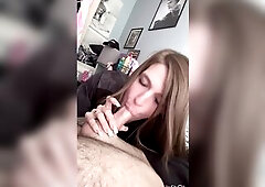 REAL TINDER DATE! Watch me deepthroat and get creampied