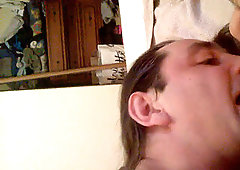 Valentinne crossdresser cum in jaws