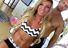 Insatiable man gets wild with huge-breasted she-creature Aubrey Kate