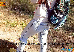 Japanese milf uncensored pussy, real public money, outdoor