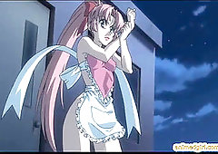 she-male anime rump fucking in the top of roof