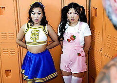 Lulu Chu and Kimmy Kimm are fucking with a fat penis