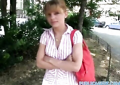 PublicAgent Albetzas taut shaven snatch gets drilled doing the splits