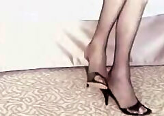 i am dressed in maid dangling at a end