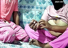 Hefty ebony duck boy gets it on with a big-boobed girl