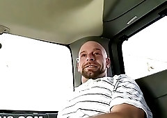 Burly bear on the Bait Bus destroys this twink's hole