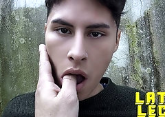 Latin twink wants a huge load all over his chest