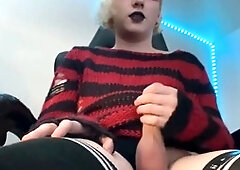 Cute femboy cock couldn't resist anymore and exploded