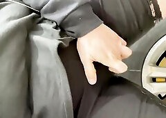 Despairing Leggings Pee whilst Pumping Fuel