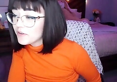 Amateur striptease and Solo masturbation