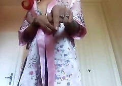 Mom surprises you while using her dirty panties to enjoy. Now he will give you a lesson with so